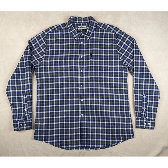 Barbour Medium‎ Mens Shirt Linen Mix 3 Tailored Fit Casual - Picture 1 of 14